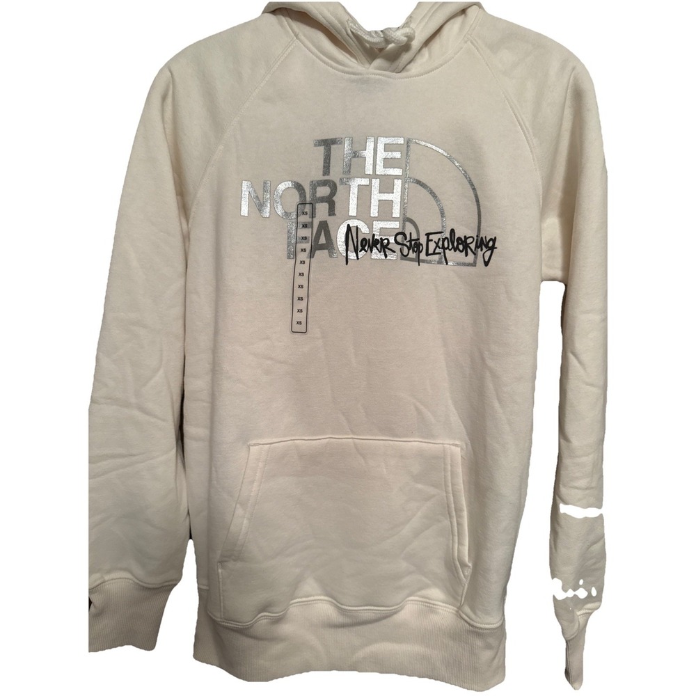 The North Face "Half Dome Hoodie"White WMNS XS MSRP $59 Ivory New With Tags
